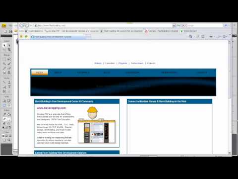 Fireworks CS4 Active Web Site layouts Tutorial - Custom Menus 1 Slice Hotspot