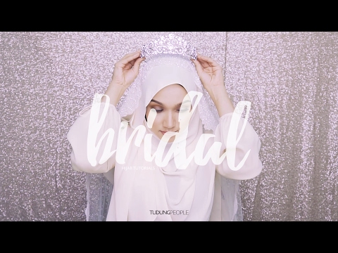 Wedding Hijab Tutorial: Side Sweep with Tiara - YouTube