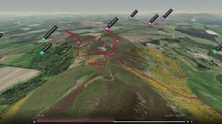 Eildon Hills Scottish Borders - 3D Fly-Through
