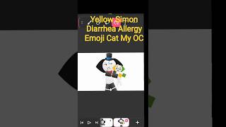 Yellow Simon Diarrhea Allergy Emoji Cat My Oc