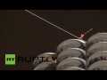 Stunning: Highwire daredevil walks tightrope blindfolded in Chicago