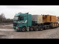 Video Schwertransport Liebherr HS 882 HD Seilbagger durch die Fa. Penzenstadler mit MB Actros 4154