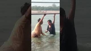 Ganga Snan 2025 Holy Bathing Desi Bhabhi Bathing Simaria Ghat Snan