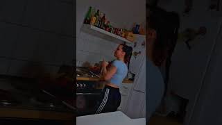Taekwondo Girl In The Kitchen