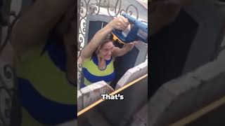 Crazy Lady Cuts Neighbors Fence Down