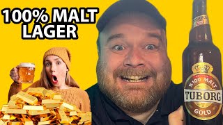 TUBORG GOLD 100% Malt Lager Beer Review!