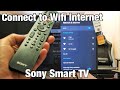 Sony Smart TV: How to Setup/Connect to Wifi Internet Network (Android TV)
