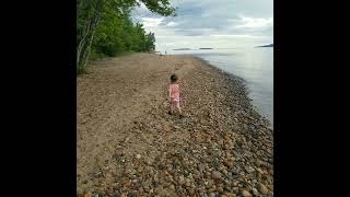 Walking The Beach In Christmas Michigan With Reya