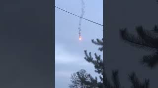 Russian Plane On It's way Down, After Being Attacked By Ukraine Forces, Pilot Ejected