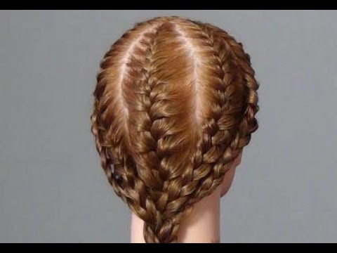 Прическа для девочек. Плетем косы. Cute and easy hairstyle for girls