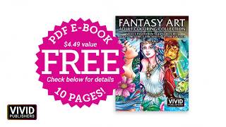 FREE 10 Page PDF - Fantasy Art Adult Coloring Collection - Flip Through