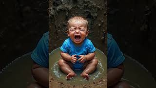 Cute Baby Falls Into A Pit And Is Saved By The Rescue Team