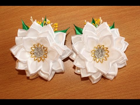 Канзаши белые большие Канзаши белые большие