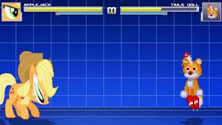 Mugen Vore Applejack Vs Tails Doll