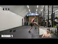 Lunges, Burpee Box Jumps WOD Demo: 221129