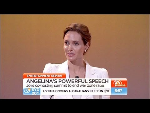 Angelina Jolie speaks out against sexual violence