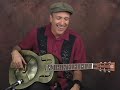 Acoustic Delta Blues guitar lesson John Lee Hooker style boogie on resonator