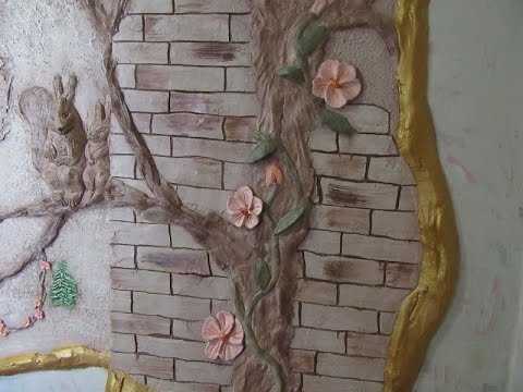 Дерево на стене из папье-маше своими руками 35