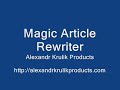 Automatic Article Rewriter