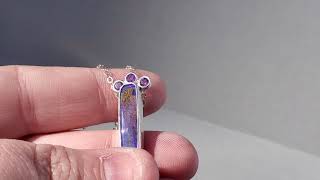 Australian boulder opal necklace / opal pendant / opal jewelry / boulder opal / amethyst and opal