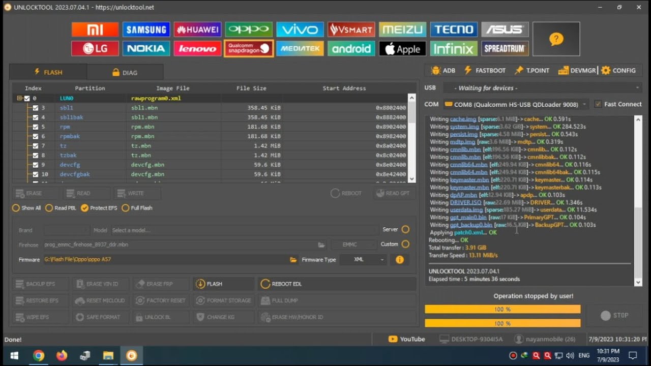 OppoA57 flashing unlock tool OppoA57 flashing unlock tool