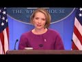 Title:Dana Perino Spins Out of Control thanks to Helen Thomas Description:Dana Perino acts offended (as if she actually cares about troops) by the question about civilian deaths......and then admits that the US has caused civilian deaths anyway!
