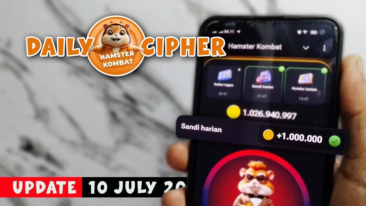 Hamster Kombat Daily Cipher Today 10 July | Daily Password Hamster Kombat Daily Cipher Today 10 July | Daily Password