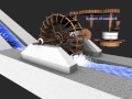 Pelton wheel / Pelton turbine / Hydro-power (3D animation)
