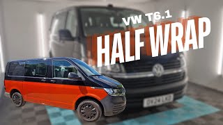 Vw Transporter T6 Two Tone Half Wrap