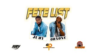 Juby, Ohxone - Fete List Visualizer Soca 2026