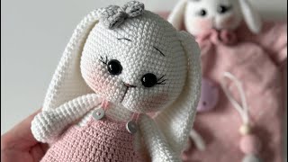 Amigurumi Uzun Kulak Tavşan 33 Eng Suble Face,Overalls,Yüz, Tulum