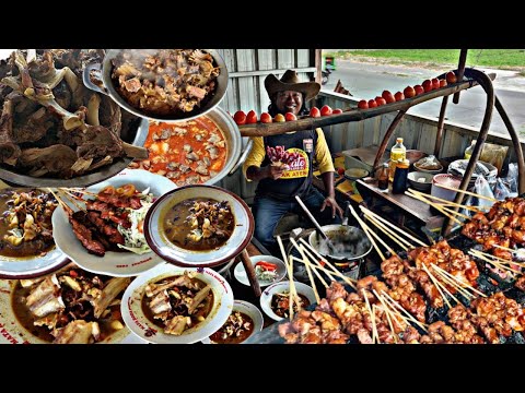 Crazy!! Cheap Goat Menu!! Tengkleng for 12,000 Rupiah, Brutal Portion!! Goat Satay Seasoning is t...
