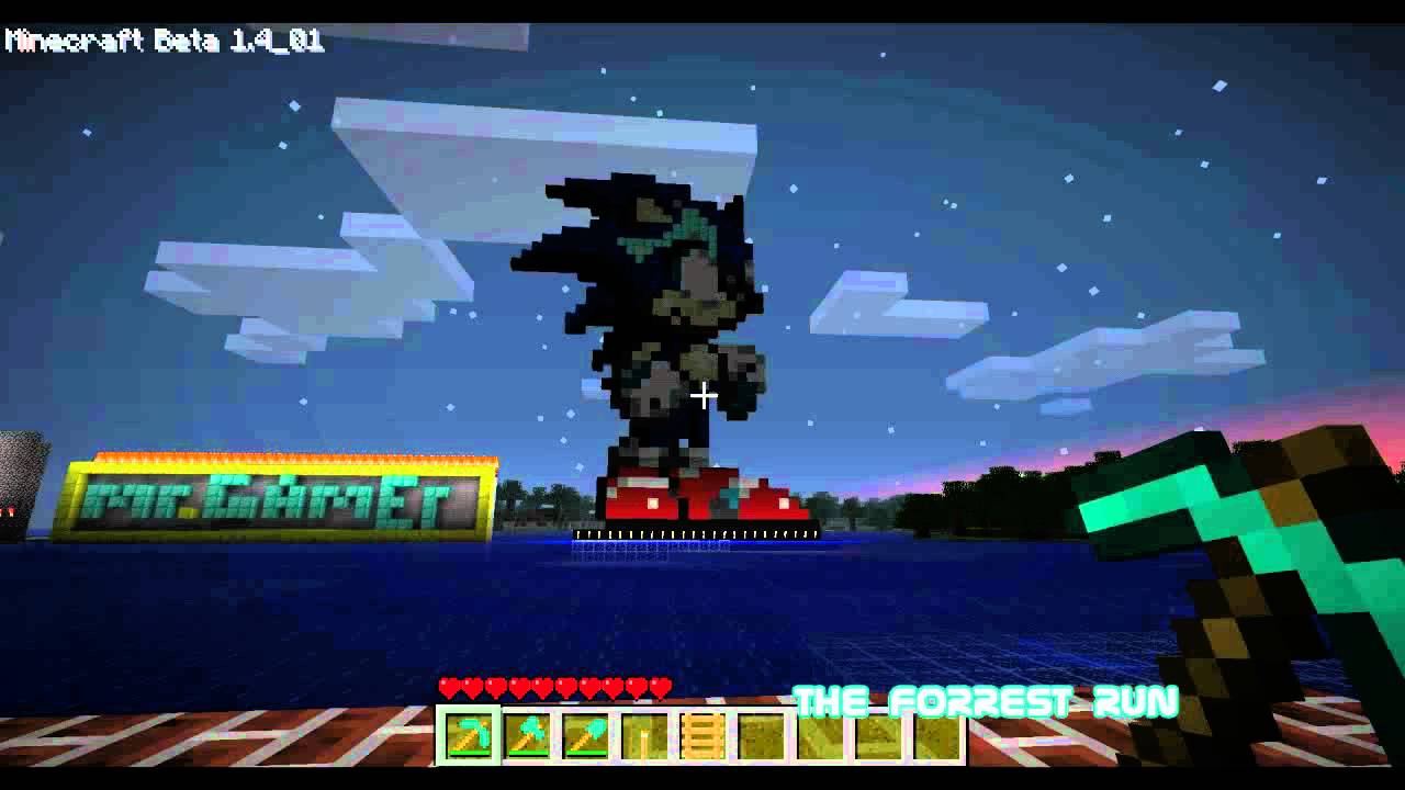 Minecraft Sonic The Hedgehog Statue YouTube