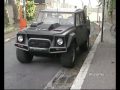 Black Lamborghini LM002 in Rome