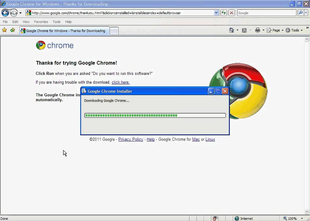Installing Google Chrome on Windows XP.avi YouTube