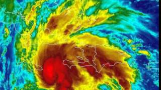 Hurricane Tomas Satellite Passing Jamaica And Approaching Haiti