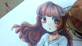 Coloring Anime Hair With Copic Markers {narrated tutorial}