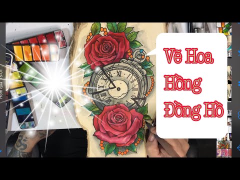 Hướng Dẫn Cách Tô Màu Hình Hoa Hồng , cánh tô bóng chuyển màu hoa hong
