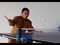 Bóng bàn cơ bản Việt Nam - Kỹ thuật giật trái tay đối bóng xoáy xuống