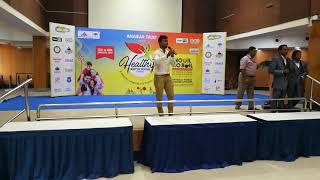 Chennai Event Emcee Lambo Kanna hosted Healthy Lifestyle program conducted by Airport Authority