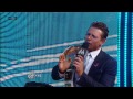 During "Larry King Now" on Raw, The Miz is splashed in the face with water by Larry's wife: Raw, Oct