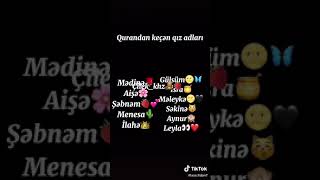 Quranda Keçən Qız Adları
