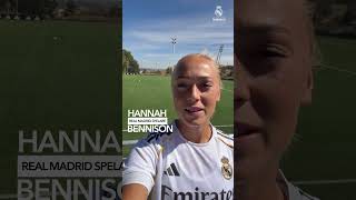 Hanna Bennison Hälsar Alla Välkomna Till Real Madrid Foundation Clinics 2025.
