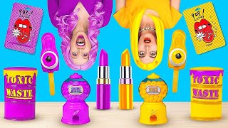 Eat Only One Color Of Food For 24 Hours Purple Vs Yellow Food By 123 Go Food