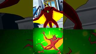 Ben 10 Clic Vs Reboot Jetray Transform Side By Side