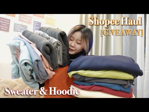 GIVEAWAY 13 CHIẾC ÁO | SWEATER & HOODIE TRÊN SHOPEE CỰC RẺ | SHOPEE HAUL 11 | kieuchinh2706
