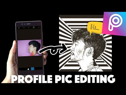 สอนใช้แอพ PicsArt แต่งรูป ทํารูปโปรไฟล์การ์ตูนลายเส้น Profile Pic Editing