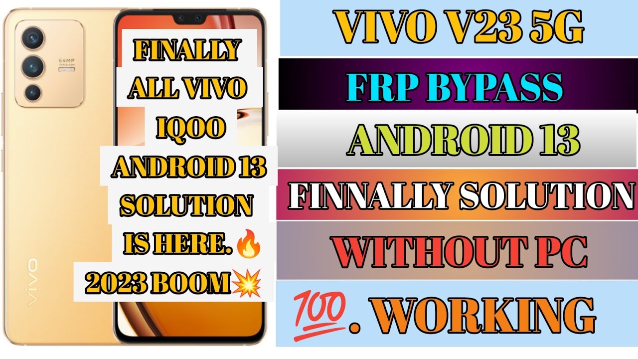 vivo v23 5g frp bypass android 13 WithOut Pc Finally | vivo v23 5g frp bypass android 13 WithOut Pc Finally |