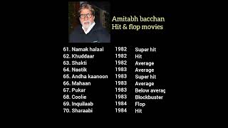 Amitabh Bacchan All Hit And Flop Movies List