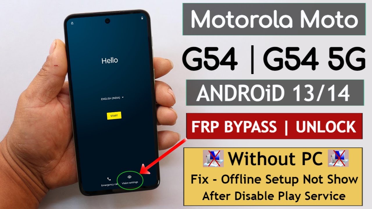 Motorola Moto G54/G54 5g Android 13/14 Frp Bypass/Unlock Motorola Moto G54/G54 5g Android 13/14 Frp Bypass/Unlock